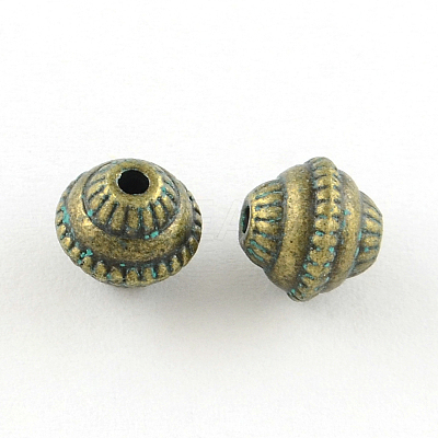 Bicone Zinc Alloy Beads X-PALLOY-R065-193-LF-1