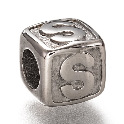 Tarnish Resistant 304 Stainless Steel European Beads LS-OPDL-L020-001S-1