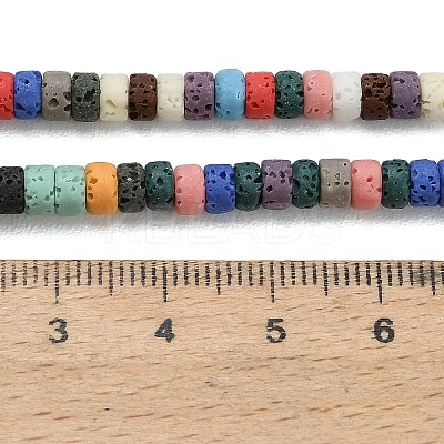 Synthetic Lava Rock Beads Strands G-A317-A01-02-1