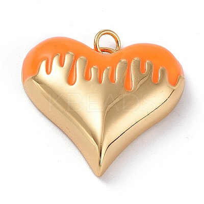 Brass Enamel Pendants KK-P201-24G-B-1
