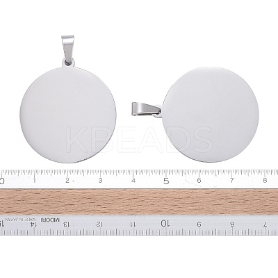 Tarnish Resistant 304 Stainless Steel Pendants STAS-P063-09P-1