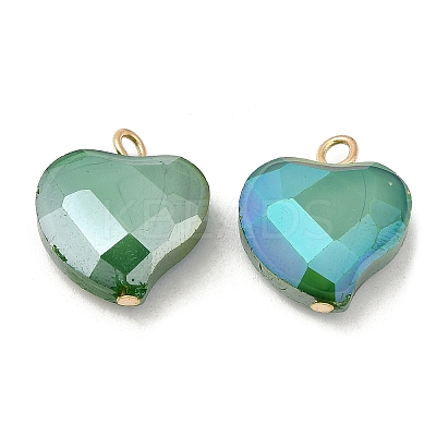 Imitation Jade Glass Pendants KK-Q777-01G-03-1