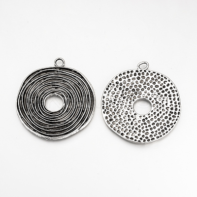 Tibetan Style Alloy Big Pendants X-TIBEP-Q078-05AS-RS-1