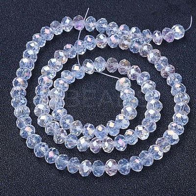 Electroplate Glass Beads Strands X-EGLA-A034-T4mm-B02-1