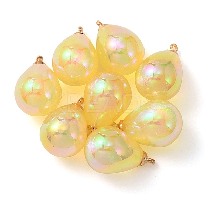 8Pcs UV Plating Acrylic Pendants FIND-YW0002-04A-1