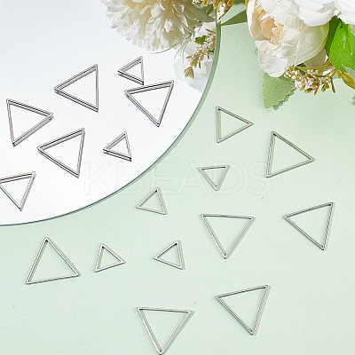 DIY 304 Stainless Steel Triangle Dangle Earrings Making Kit DIY-DR0001-40-1
