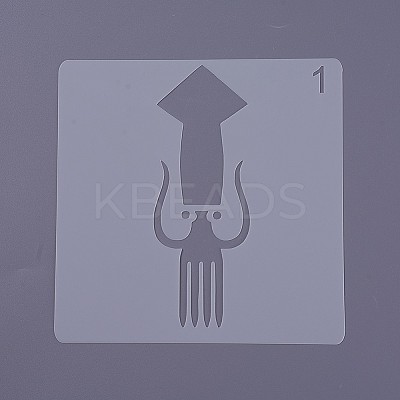 Kids Cartoon Plastic Hollow Drawing Stencil DIY-F025-B07-1