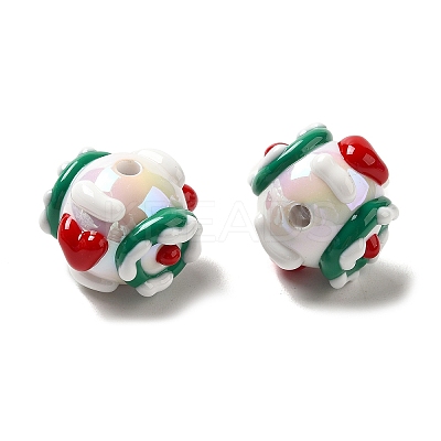 Hand Painted Acrylic with Enamel Beads MACR-K354-38E-1