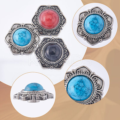21 Sets 3 Colors Alloy Decorative Rivets FIND-GF0005-35-1