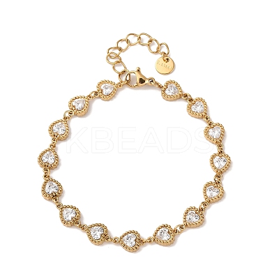 304 Stainless Steel Link Chain Bracelets for Women LS-BJEW-A047-03G-1