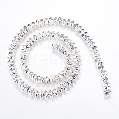 Electroplate Non-magnetic Synthetic Hematite Bead Strands G-Q465-13S-1