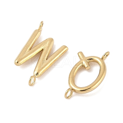 26Pcs 26 Styles 304 Stainless Steel Initial Connector Charms STAS-L022-517G-1