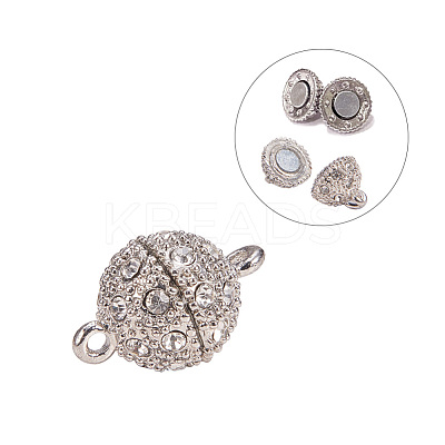 Alloy Rhinestone Magnetic Clasps RB-PH0005-02-1