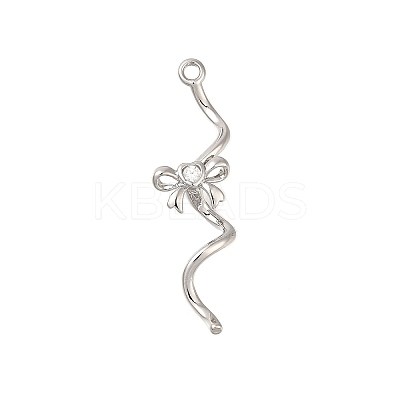 Brass Micro Pave Cubic Zirconia Pendants KK-M301-16P-1