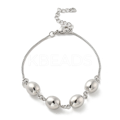 Brass Box Chain Bracelets for Women LS-BJEW-S159-02B-P-1