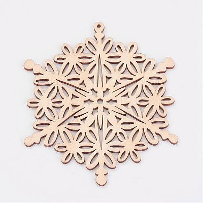 Undyed Wooden Pendants WOOD-K005-07-1