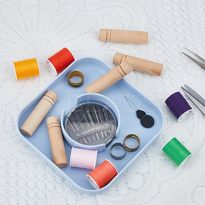5Pcs Wooden Sewing Needle Holder Storage Case AJEW-FH0004-83-1