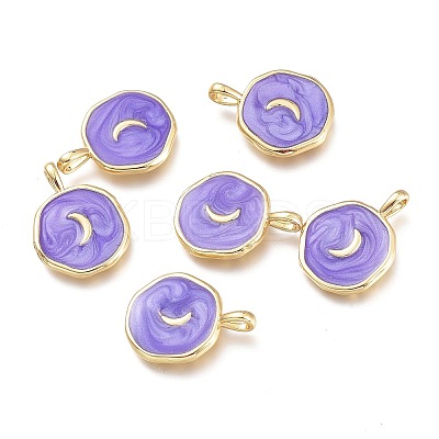 Brass Enamel Pendants LS-KK-K248-01G-1