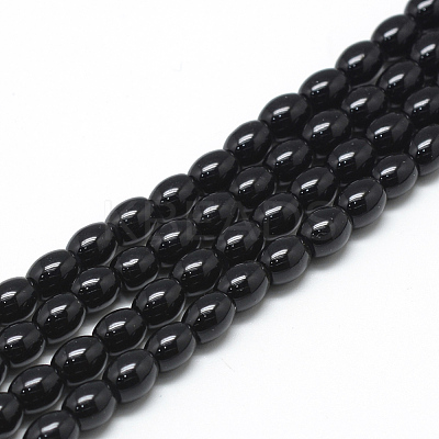 Baking Paint Glass Beads Strands X-DGLA-S115-8x6mm-Y49-1