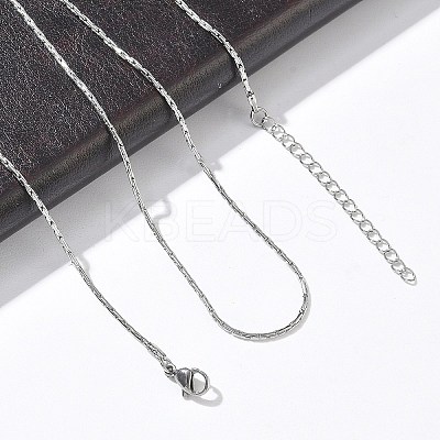 1.2MM 304 Stainless Steel Boston Link Chain Necklaces NJEW-D328-01P-02-1