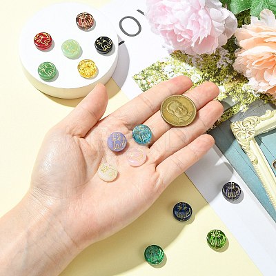 14Pcs 14 Colors Handmade Lampwork Beads LAMP-CJ0002-86-1