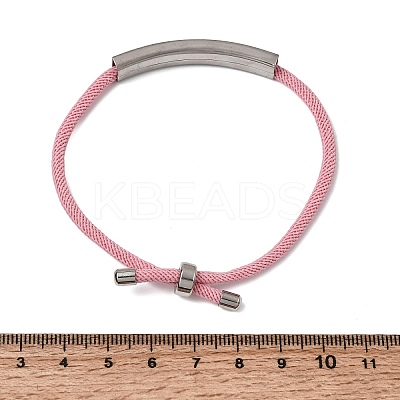 Round Nylon Milan Cord Slider Bracelet Making BJEW-L722-01P-12-1