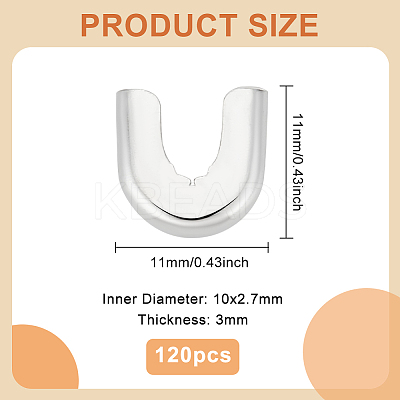120Pcs Carbon Steel Fishbone Chain End Cap Cover FIND-BC0003-89-1