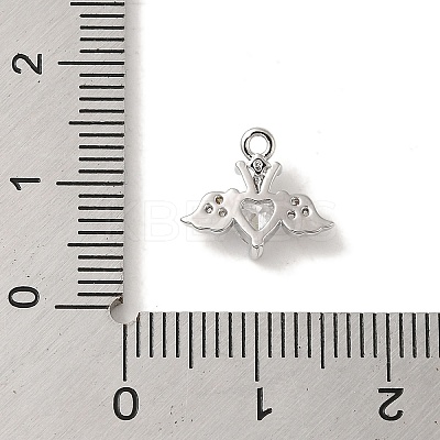 Brass Micro Pave Cubic Zirconia Pendants KK-K371-20P-1
