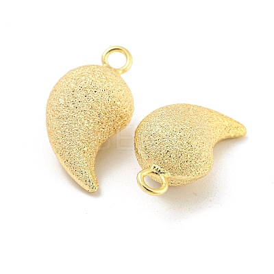 Brass Textured Pendants KK-P258-06G-1