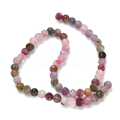 Natural Multicolor Tourmaline Beads Strands G-B168-A06-4mm-1