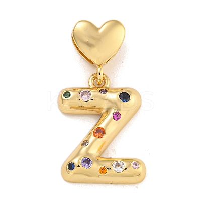 Brass Micro Pave Colorful Cubic Zirconia Pendants LS-KK-P281-01G-Z-1