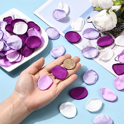 Polyester Artificial Rose Flower Petals AJEW-WH20067-107A-1