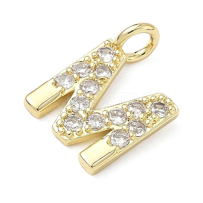 Brass Micro Pave Clear Cubic Zirconia Pendants KK-I476-01G-M-1