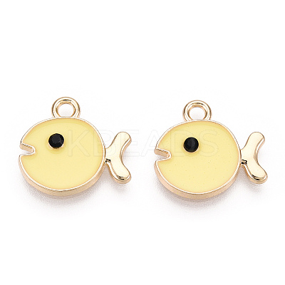 Light Gold Plated Alloy Pendants ENAM-T009-19B-1