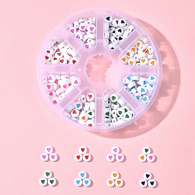 320Pcs 8 Colors Opaque Acrylic Beads FIND-FS0002-84-1