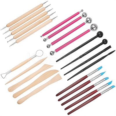 3 Sets 3 Style Sculpture Clay Tool Sets TOOL-SZ0001-30-1