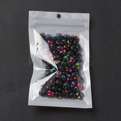 Opaque Black Acrylic Beads MACR-YW0002-80-1