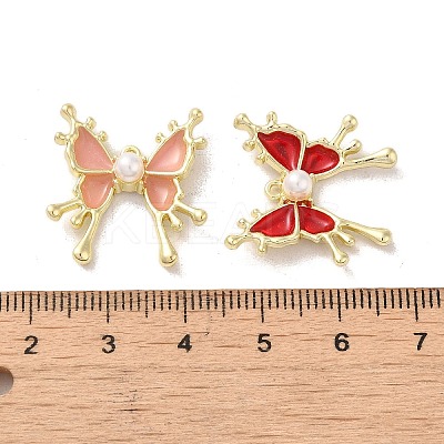 Rack Plating Alloy Enamel Pendants FIND-C049-05G-1