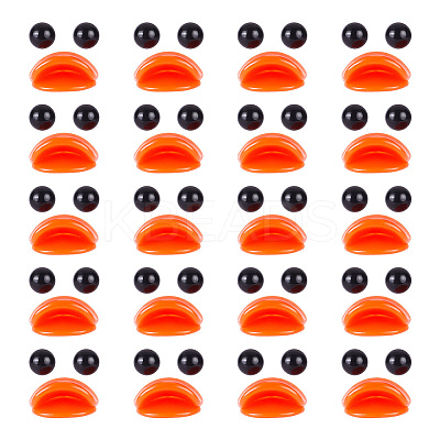 20Pcs Plastic Doll Duck Craft Mouth & 40Pcs Craft Eyes Cabochons FIND-GO0001-17-1