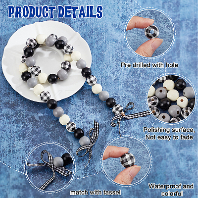 DIY Wood Beads Jewelry Making Kits DIY-PH0002-50-1