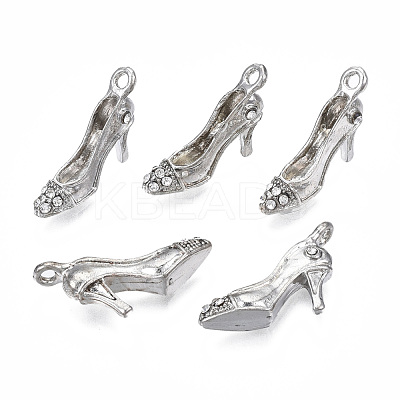Rack Plating Alloy Rhinestone Pendants ALRI-T007-01-1