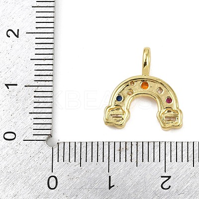 Brass Micro Pave Cubic Zirconia Pendants KK-L231-04G-02-1