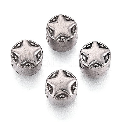 304 Stainless Steel European Style Large Hole Beads STAS-T072-104AS-1
