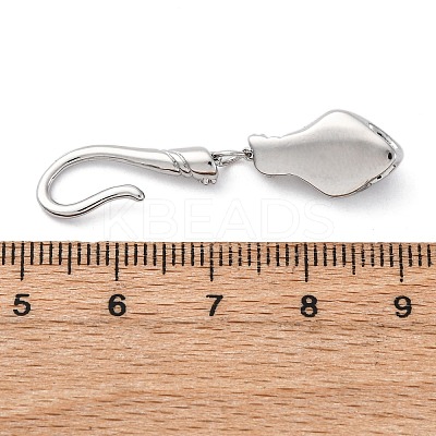 Brass S-Hook Clasps KK-U059-27P-02-1