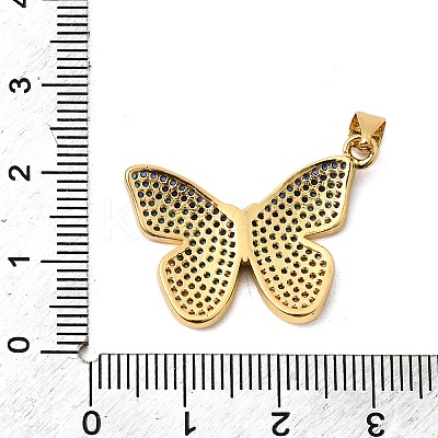 Brass Micro Pave Cubic Zirconia Pendants KK-I360-023G-1-1