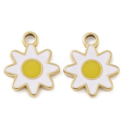 Ion Plating(IP) 304 Stainless Steel Enamel Pendants STAS-U032-03G-1