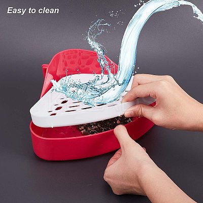 Plastic Small Animal Triangle Toilet Trainer Corner AJEW-GA0001-34A-1