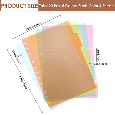 Paper Discbound Notebook Index Divider Sheets AJEW-WH20011-03C-1