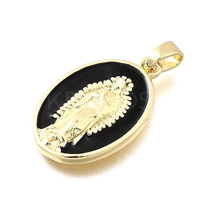 Brass Enamel Pendants KK-P336-05G-1