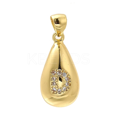 Rack Plating Brass Micro Pave Cubic Zirconia Pendants KK-L226-102G-D-1